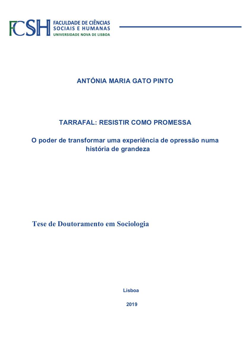 Tarrafal: Resistir como promessa. O poder de transformar uma experiência de opressão numa história de grandeza