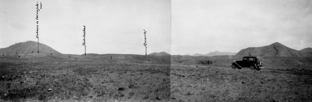 Fotografia de reconhecimento do Tarrafal (1935), sendo bem visível a aridez desértica do local SIPA Foto00136651)